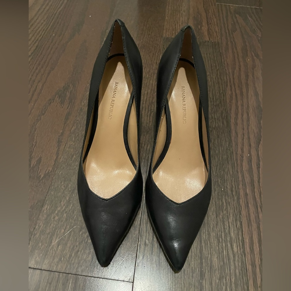 Black Leather Heels